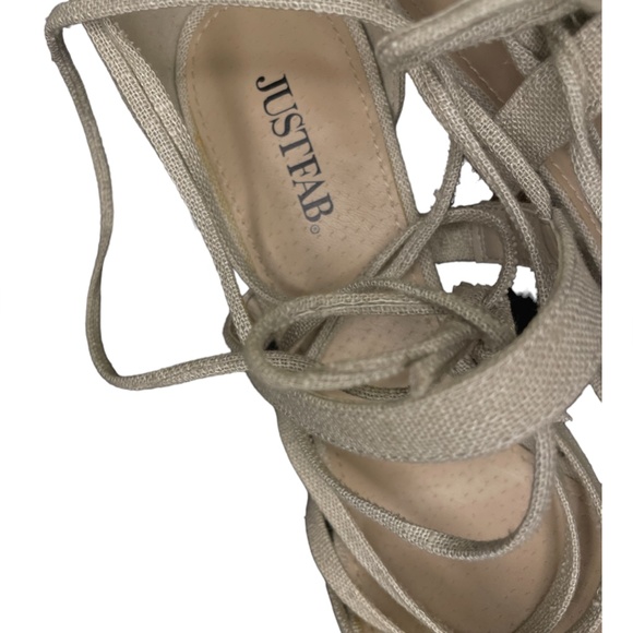 JustFab Lace Me Up Platform Sandal - Picture 4 of 8